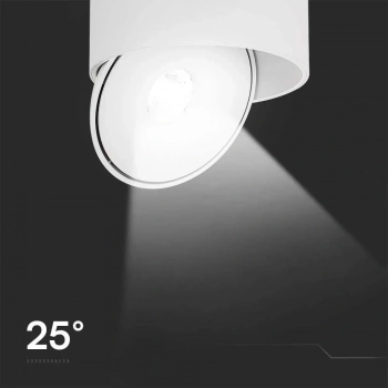 Oprawa sufitowa uchylna Ø148mm LED COB 20W 1408lm CCT CRI90+ biała VT-2825