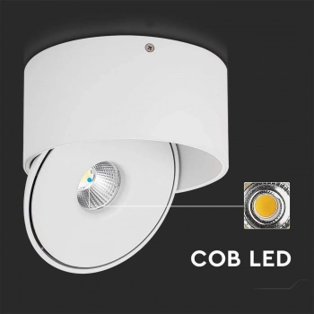 Oprawa sufitowa uchylna Ø148mm LED COB 20W 1408lm CCT CRI90+ biała VT-2825