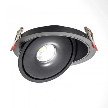 V-TAC Oczko wbudowywane uchylne Ø 200 mm LED COB 30 W 2500 lm CCT CRI90+ czarne VT-2532