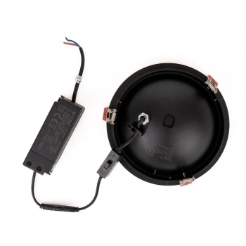 Oczko wbudowywane uchylne Ø200mm LED COB 30W 2500lm CCT CRI90+ czarne VT-2532