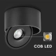 Oprawa sufitowa uchylna Ø148mm LED COB 20W 1408lm CCT CRI90+ czarna VT-2825