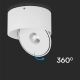Oprawa sufitowa uchylna Ø178mm LED COB 28W 2500lm CCT CRI90+ biała VT-2833