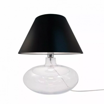 Adana Transparent lampka stołowa E27 czarna