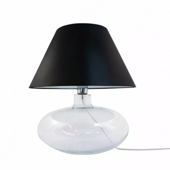 Adana Transparent lampka stołowa E27 czarna Zuma Line