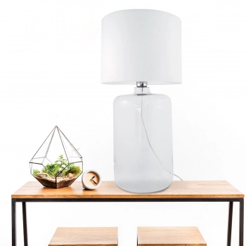 Amarsa Transparent lampka stołowa E27 biała