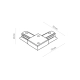 2040 łącznik kątowy L 1-fazowy czarny