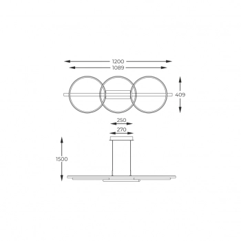 Almeria lampa wisząca LED 35W 4100lm 3000K 003064-028096