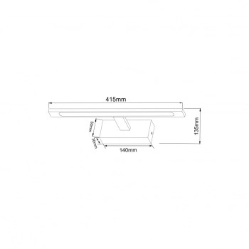 Alter kinkiet LED 12W 1400lm 4000K 003064-027172 czarny