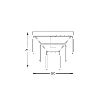 Amedeo lampa sufitowa 1xE27 003064-026672 złota