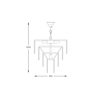 Amedeo lampa wisząca 5xE14 003064-009235 chrom