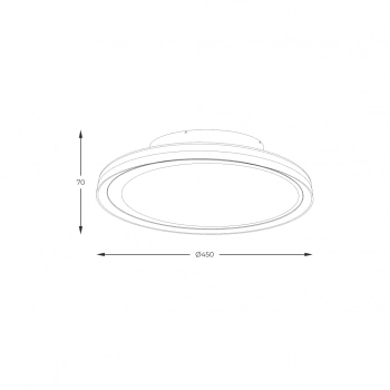 Apart lampa sufitowa LED 24W 2800lm 3000K 003064-026687 złota