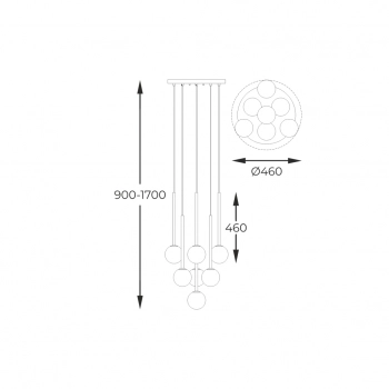 Arcturus lampa wisząca 7xG9 LED 003064-028112