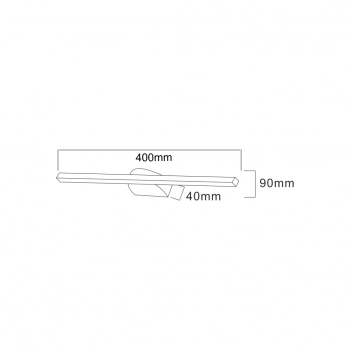 Arvi kinkiet LED 12W 1400lm 4000K 003064-027184 czarny