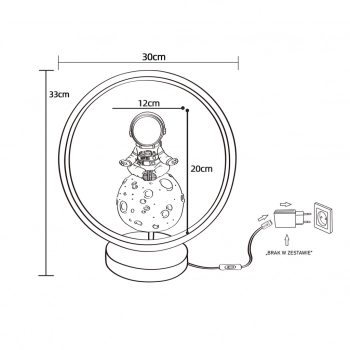 Astronauta lampka stołowa LED 4W 150lm 3000K 003064-027639