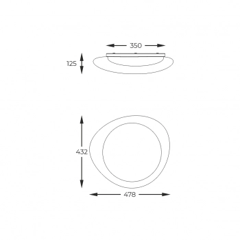 Aura lampa sufitowa LED 24W 2404lm 3000K 4000K 5000K 003064-027924