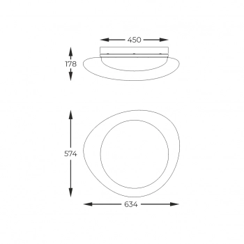 Aura lampa sufitowa LED 36W 3533lm 3000K 4000K 5000K 003064-027925