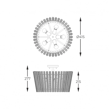 Bach lampa sufitowa 5xE14 003064-028125