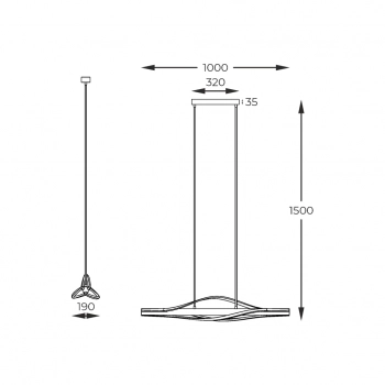 Baez lampa wisząca LED 40W 1900lm 3000K 003064-028259