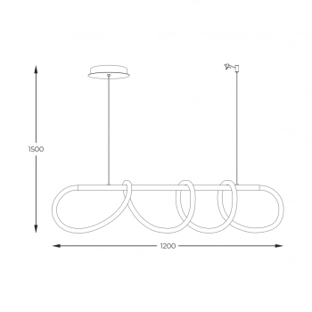 Balbo lampa wisząca LED 45W 3200lm 3000K 4000K 6000K 003064-026626 czarna