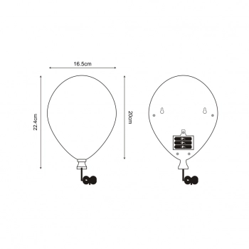 Balloon kinkiet LED 2,25W 44lm 6000K 003064-029595