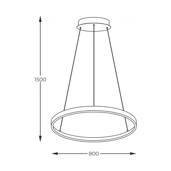 Breno lampa wisząca LED 36W 1700lm 3000K 4000K 6000K 003064-026651 czarny