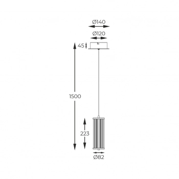 Cally lampa wisząca LED 8W 900lm 2700-6000K 003064-028419