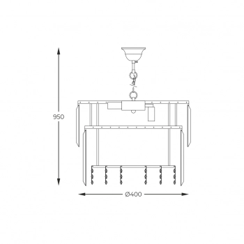 Camille lampa wisząca 8xE14 003064-026663 złota