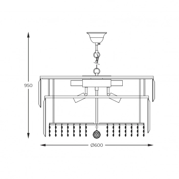 Camille lampa wisząca 16xE14 003064-026664 złota