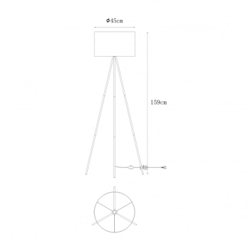 Cara lampa podłogowa 1xE27 003064-025592 biała