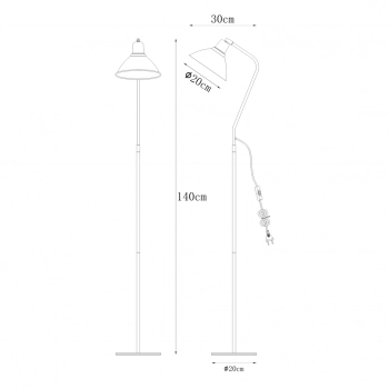 Celso lampa podłogowa 1xE27 003064-025594 czarna