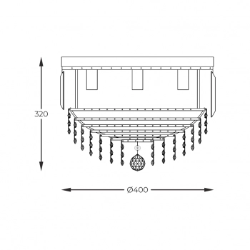 Charlotte lampa sufitowa 5xE14 003064-026667 złota