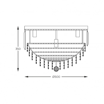 Charlotte lampa sufitowa 7xE14 003064-026668 złota