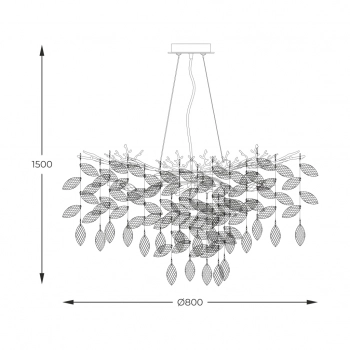 Cindy lampa wisząca 10xG9 LED 003064-026706 złota