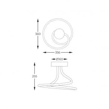 Clint lampa sufitowa LED 26W 3000lm 3000K 003064-026697 czarna