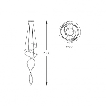 Coco lampa wisząca LED 70W 8200lm 2700-6000K 003064-028411