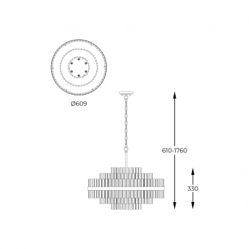 Constantinople lampa wisząca 12xG9 003064-026058 złota