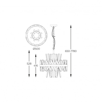 Constantinople lampa wisząca 8xG9 003064-028102