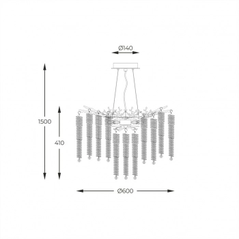 Dijon lampa wisząca 8xG9 LED 003064-028088