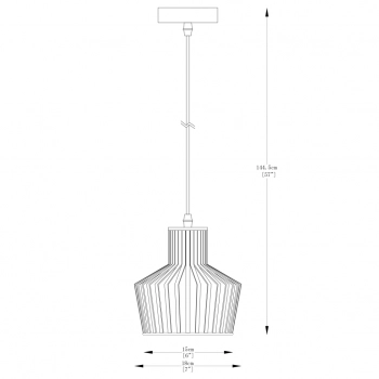 Dolia lampa wisząca 1xE27 003064-025602 czarna