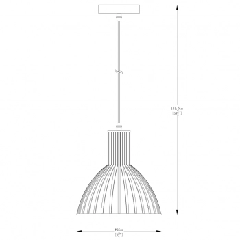 Dolia lampa wisząca 1xE27 003064-025606 czarna