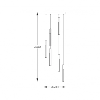 Eliot lampa wisząca LED 25W 2900lm 3000K 003064-026733 czarna, drewno