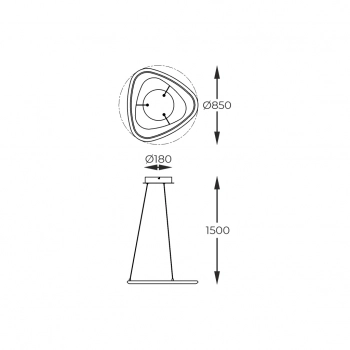 Getafe lampa wisząca LED 57W 6700lm 3000K 003064-028097