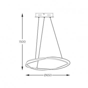 Girona lampa wisząca LED 36W 4200lm 3000K 003064-026699 nikiel