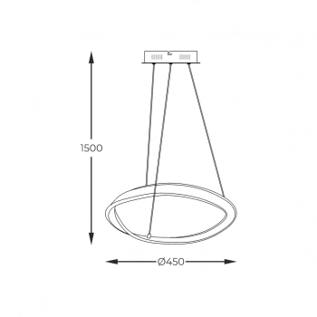 Girona lampa wisząca LED 26W 3000lm 3000K 003064-026700 nikiel