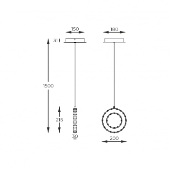 Girona lampa wisząca LED 10W 1100lm 3000K 003064-028091