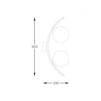 Helix kinkiet 2xE14 LED 002177-026886 czarny, biały