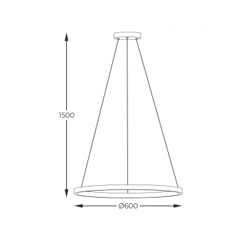 Horik lampa wisząca LED 32W 3500lm 3000K 4000K 6000K 003064-027171 czarna