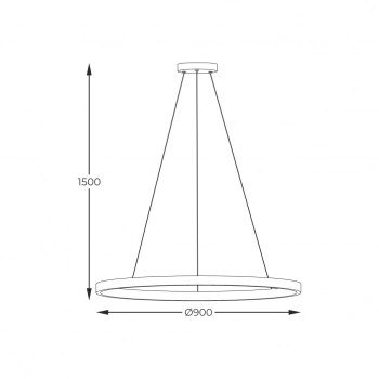 Horik lampa wisząca LED 40W 4400lm 3000K 4000K 6000K 003064-027188 czarna