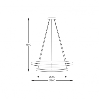 Horik lampa wisząca LED 40W 7900lm 3000K 4000K 6000K 003064-027464 czarna