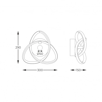 Indigo kinkiet LED 14W 1600lm 3000K 003064-026711 czarny, złoty